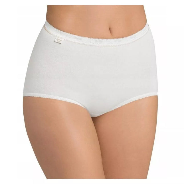 Sloggi 38(M) dydžio baltos spalvos moteriškos kelnaitės Basic Gold Maxi C3P