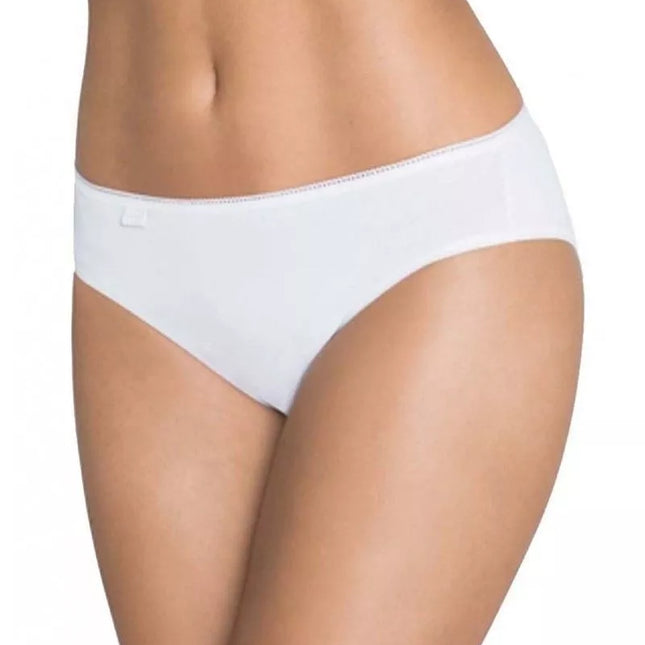 Sloggi 42(XL) dydžio moteriškos baltos kelnaitės 24/7 Cotton Tai C3P