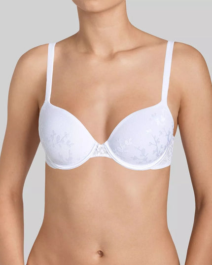 Triumph 80C dydžio baltos spalvos liemenėlė body makeup blossom WHPM