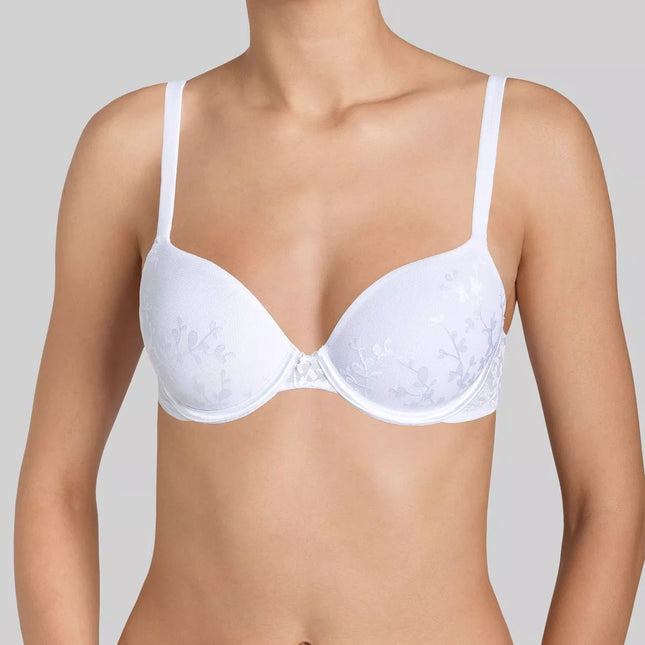 Triumph 80C dydžio baltos spalvos liemenėlė body makeup blossom WHPM