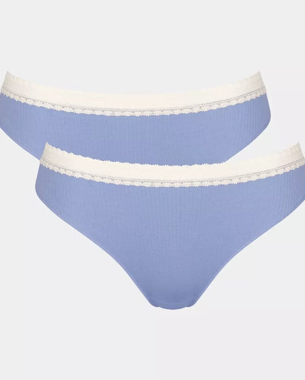 Sloggi S dydžio žydros spalvos kelnaitės GO Ribbed H Bralette
