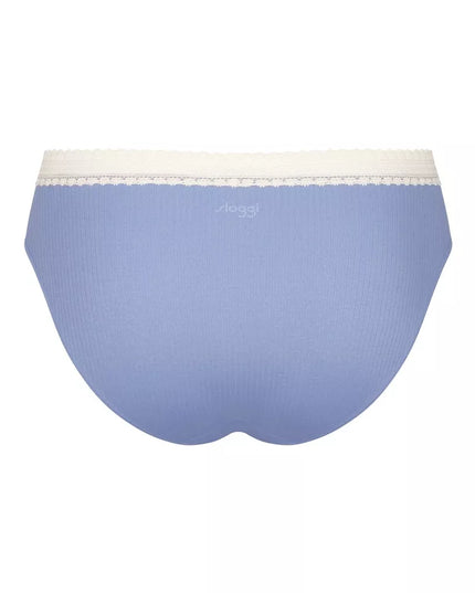 Sloggi S dydžio žydros spalvos kelnaitės GO Ribbed H Bralette