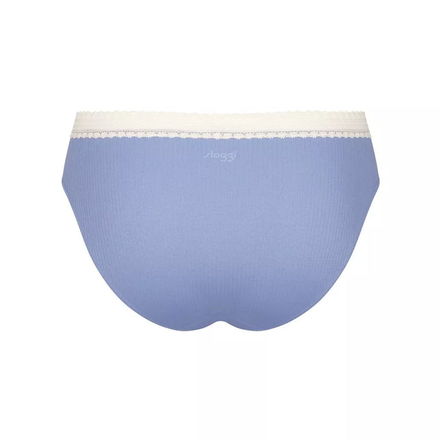 Sloggi S dydžio žydros spalvos kelnaitės GO Ribbed H Bralette