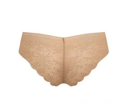Sloggi S(36) dydžio kreminės spalvos minkštos gifiūrinės kelnaitės Zero Lace Hipster