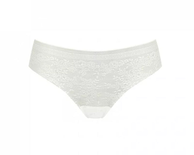Sloggi XS(34) dydžio baltos spalvos minkštos gifiūrinės kelnaitės Zero Lace Hipstring