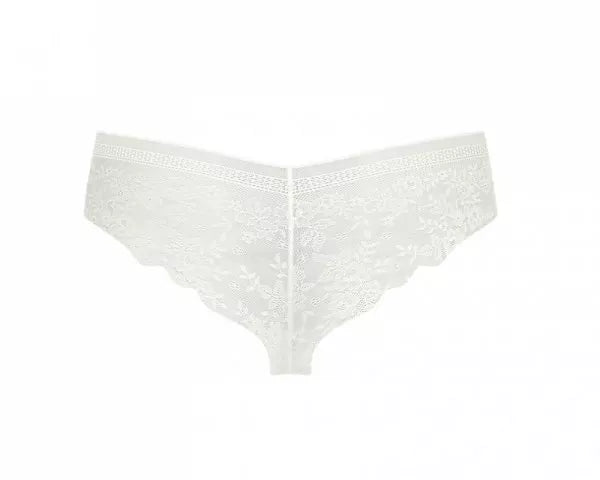 Sloggi XS(34) dydžio baltos spalvos minkštos gifiūrinės kelnaitės Zero Lace Hipstring