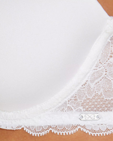 Hunkemoller 75F dydžio baltos spalvos liemenėlė 166944 White