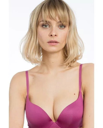 Sloggi 70A dydžio tamsiai violetinės spalvos push-up liemenėlė Wow Breeze WHU