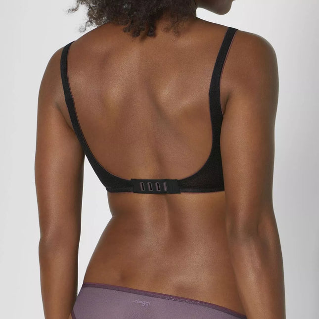Triumph M(38) L(40) S(36) XS(34) juodos spalvos sportinė  liemenėlė OXYGENE Infinite Soft Bra