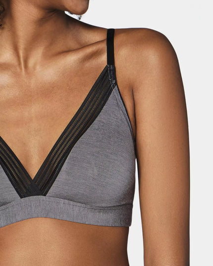 Sloggi XS(34) dydžio džinso spalvos sportinė liemenėlė  Wow Embrace Bralette