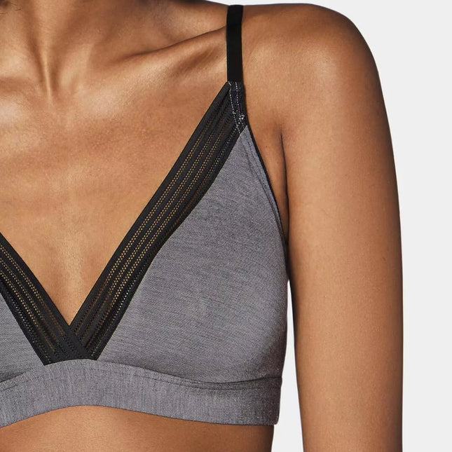 Sloggi XS(34) dydžio džinso spalvos sportinė liemenėlė  Wow Embrace Bralette