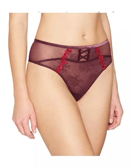 Triumph 44(XXL) 46(XXXL) dydžio bordo spalvos stringai Beauty-Full Lace-Up