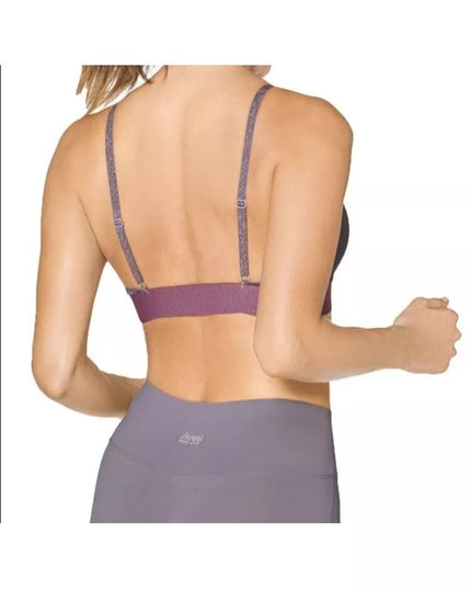 Sloggi L(40) dydžio pilka marginta sportinė liemenėlė  women mOwe FLOW Light Bralette