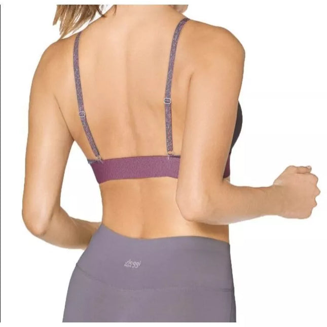 Sloggi L(40) dydžio pilka marginta sportinė liemenėlė  women mOwe FLOW Light Bralette