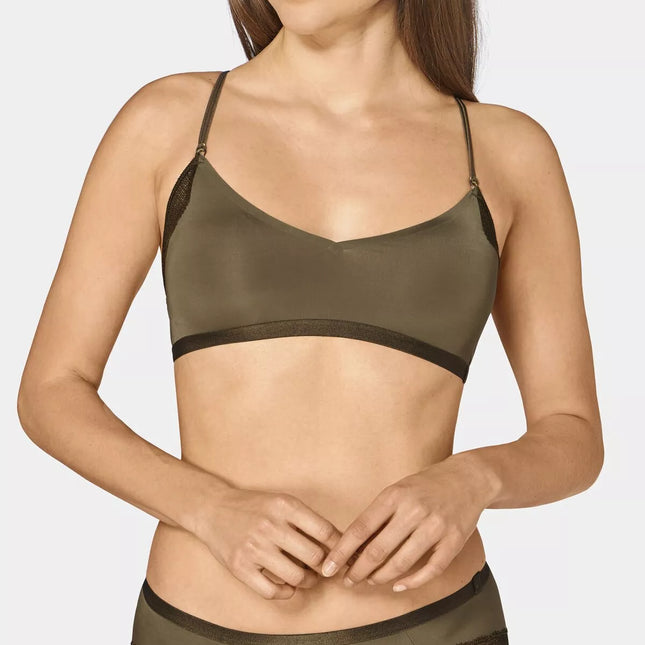 Sloggi 40(L)  dydžio chaki spalvos sportinė  liemenėlė S Silhouette Top