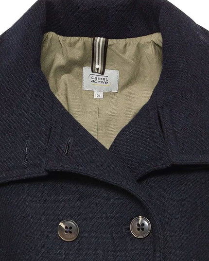 Camel Active 46(XXXL) 48(XXXXL) dydžio tamsiai mėlynos spalvos moteriškas paltas 310760