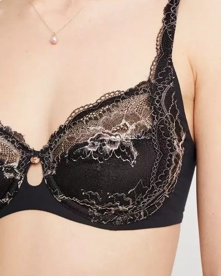 Triumph 85F dydžio juodos spalvos liemenėlė  Primrose Florale W
