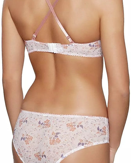 BeeDees  70D dydžio šviesi marginta gėlių raštais push-up liemenėlė Happy Heart 35 WDUM