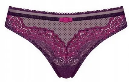 Triumph violetinis spalvos su raudonas nėriniais 42 dydžio stribngai Beauty-Full Darling String