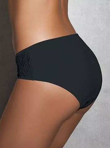 Doreanse moteriškos juodos kelnaitės 7137 su neriniais