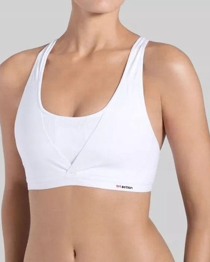 Triumph S(36) dydžio baltos spalvos sportinė  liemenėlė Triaction Zest Pro Top N
