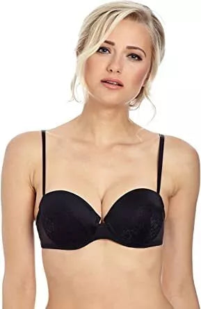 Triumph 70C dydžio  juodos spalvos neriniuota  pus-up liemenėlė Flirt Spotlight WHU