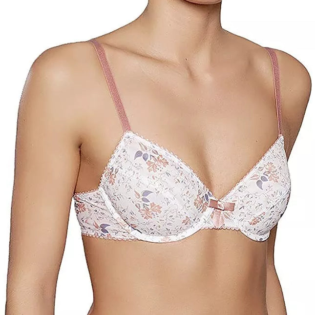 BeeDees  70D dydžio šviesi marginta gėlių raštais push-up liemenėlė Happy Heart 35 WDUM