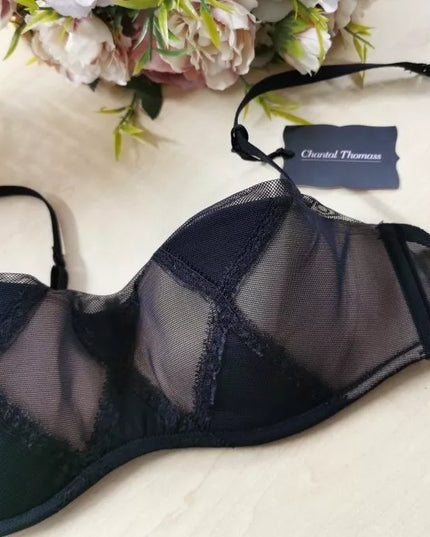 Chantal Thomass 70C 80B dydžio juoda push-up liemenėlė 0692 NOIR