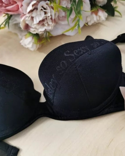 Sisley Underwear XS S dydžio juodos spalvos push-up liemenėlė 18023