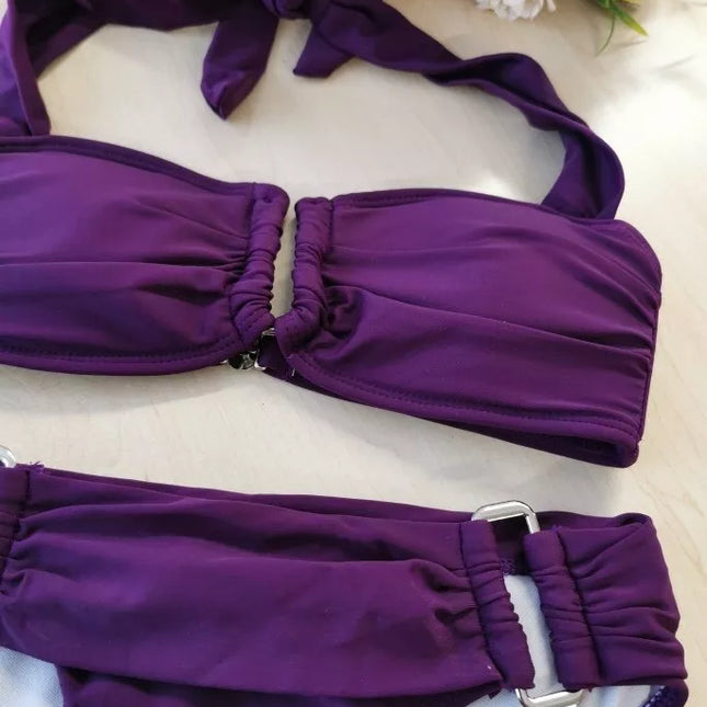 Victorias Secret S(36) dydžio violetinės spalvos dviejų dalių  maudymosi kostiumėlis Secret