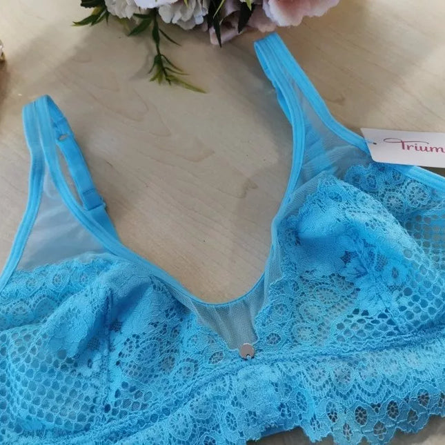 Triumph S(36) dydžio žydros spalvos liemenėlė Trendy Lace N