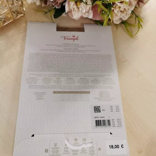 Triumph L(40) dydžio 15DEN kūno spalvos prisegamos kojinės 28076 Sand