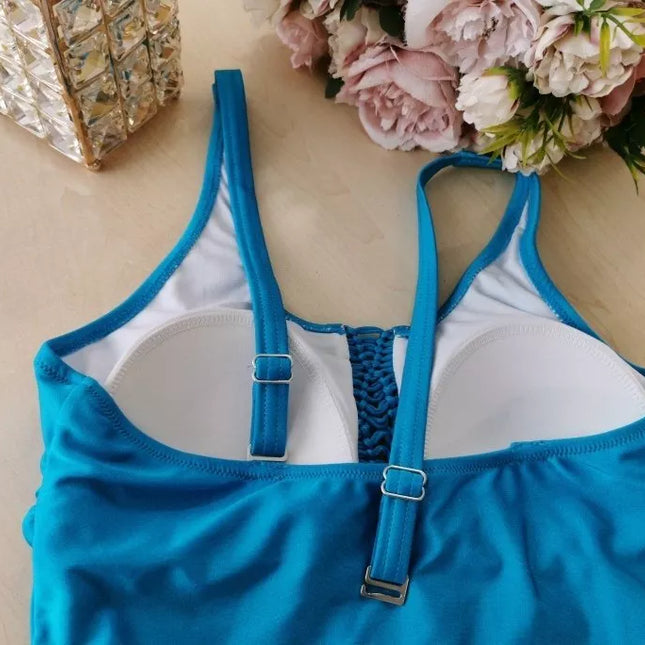 bpc bonprix collection  turkio spalvos vientisas maudymosi kostiumėlis BODYFLIRT 922165