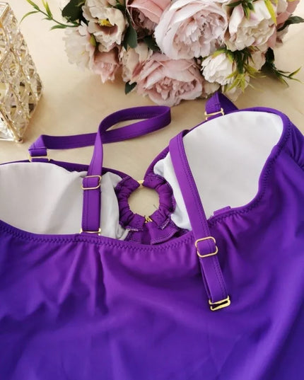 bpc bonprix collection dviejų dalių violetinis maudymosi kostiumėlis  BODYFLIRT