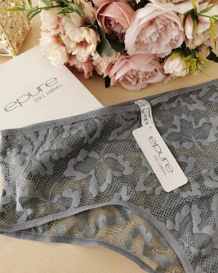 EPURE Lise Charmel 44(XXL) dydžio pilkos spalvos perregimos neriniuotos kelnaitės Vigne Sauvage