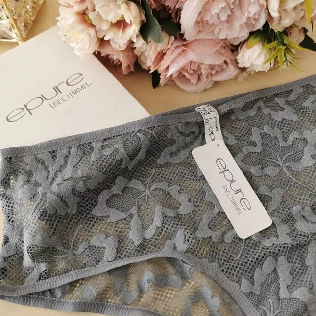 EPURE Lise Charmel 44(XXL) dydžio pilkos spalvos perregimos neriniuotos kelnaitės Vigne Sauvage