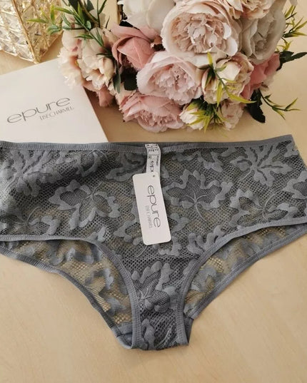EPURE Lise Charmel 44(XXL) dydžio pilkos spalvos perregimos neriniuotos kelnaitės Vigne Sauvage