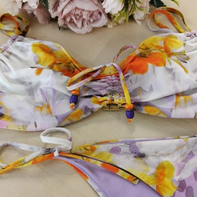 Beldona 40D/40 dydžio dviejų dalių margintas raštais maudymosi kostiumėlis BAHAMAS