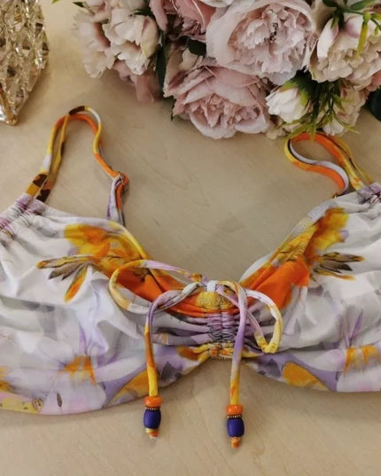 Beldona 40D/40 dydžio dviejų dalių margintas raštais maudymosi kostiumėlis BAHAMAS