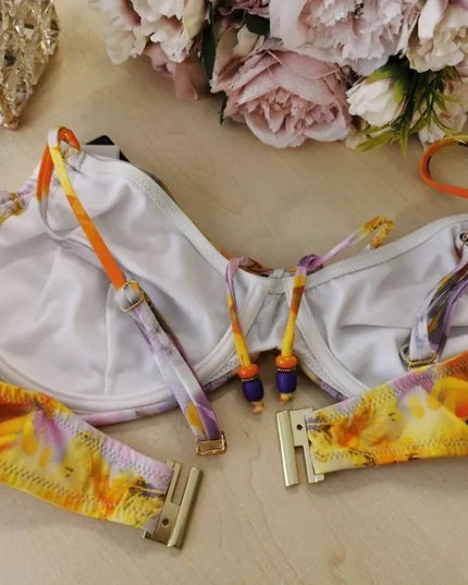 Beldona 40D/40 dydžio dviejų dalių margintas raštais maudymosi kostiumėlis BAHAMAS