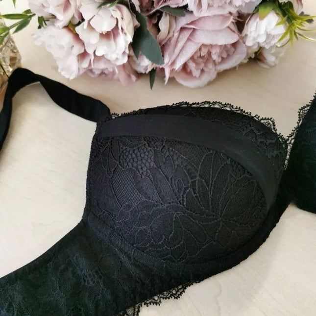Lise Charmel 70D dydžio juodos spalvos neriniuota liemenėlė Orchid Dentelle Design