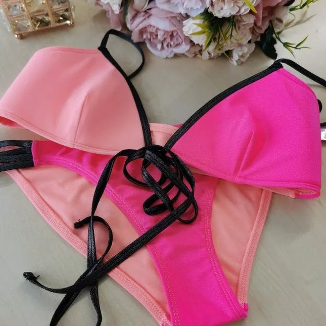 RiVER ISLAND dviejų dalių maudymosi kostiumėlis Leaf