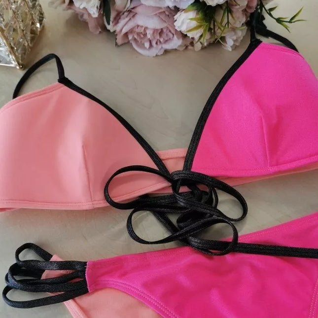 RiVER ISLAND dviejų dalių maudymosi kostiumėlis Leaf