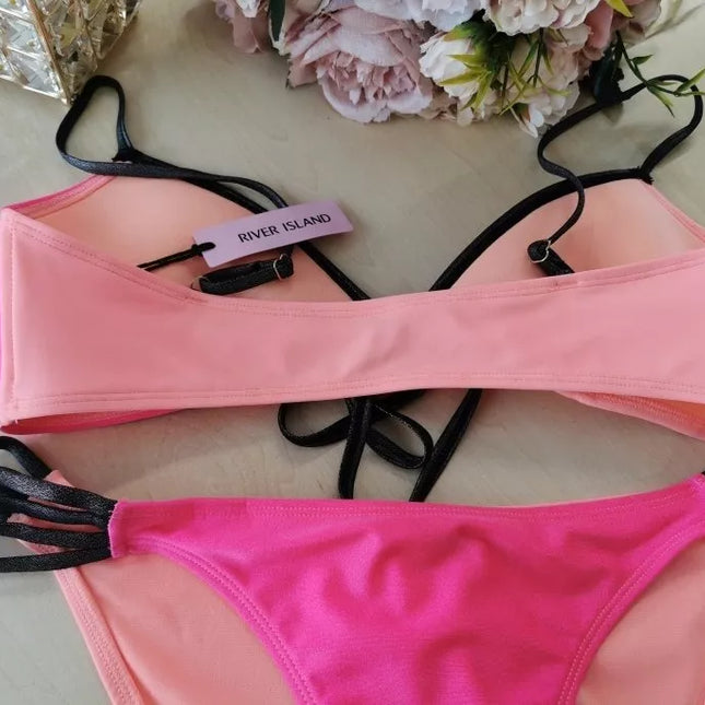 RiVER ISLAND dviejų dalių maudymosi kostiumėlis Leaf