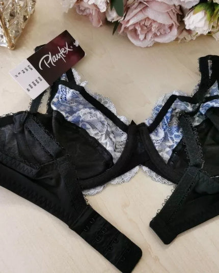 Playtex Flower Elegance 75C 95C 85C 90C 85B 80C 80B 100C 90B dydžio marga mėlyna neriniuota liemenė P5832