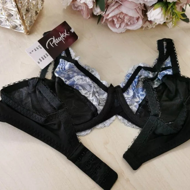 Playtex Flower Elegance 75C 95C 85C 90C 85B 80C 80B 100C 90B dydžio marga mėlyna neriniuota liemenė P5832