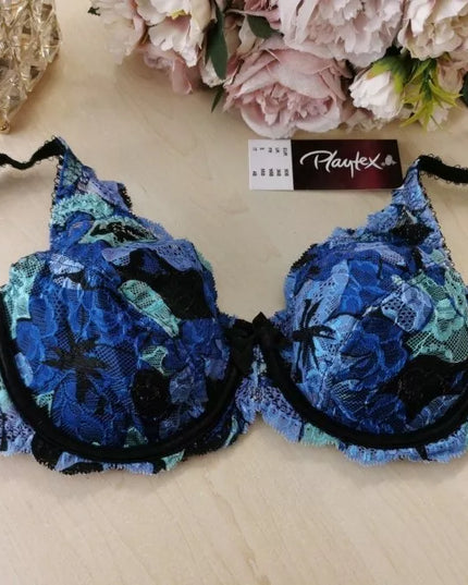 Playtex Flower Elegance 75C 95C 85C 90C 85B 80C 80B 100C 90B dydžio marga mėlyna neriniuota liemenė P5832