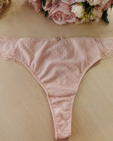 Hunkemoller XL(42) dydžio rausvos spalvos stringai Cloud Pink 112218004