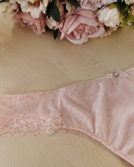 Hunkemoller XL(42) dydžio rausvos spalvos stringai Cloud Pink 112218004