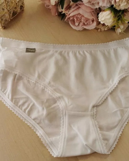 Playtex 40(L) dydžio baltos medvilninės kelnaitės P00BN